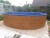 Каркасный бассейн 450х125см Лагуна морозоустойчивый круглый, цвет темное дерево, скиммер + форсунка