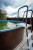 Морозоустойчивый бассейн 457х125см Larimar круглый цвет шоколад, лестница, фильтр насос, скиммер, песок